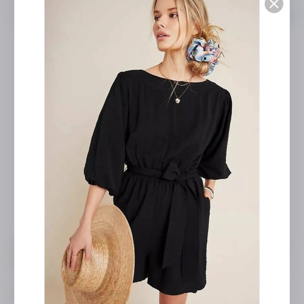NWT Anthropologie Francesca Balloon-Sleeved Romper
